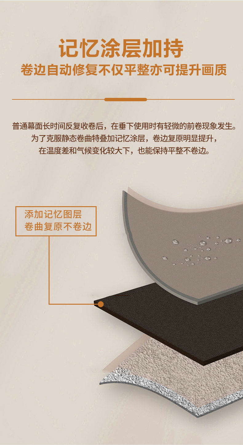 全白高清电动幕布
